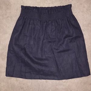 Navy J. Crew linen skirt